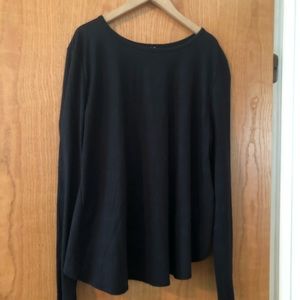 Fabletics Black Open Back Knit Top